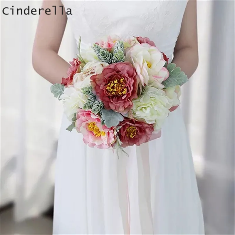 Cinderella Pink Color Wedding Bouquets Bridal Bridesmaid Flower Artificial Simulate Ivory Flower Bouquets
Cinderella Pink Color Wedding Bouquets Bridal Bridesmaid Flower Artificial Simulate Ivory Flower Bouquets