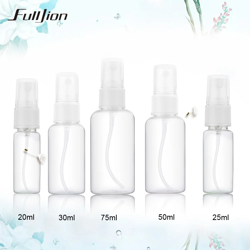 Fulljion 1 шт. мини пластиковая прозрачная маленькая пустая бутылка спрей для макияжа