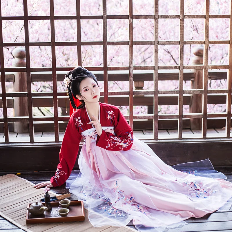 New Chinese Dress Hanfu Women Tang Dress Traditional Ancient Chinese Clothing For Women Chinese Folk Dance China Costume DWY1905
New Chinese Dress Hanfu Women Tang Dress Traditional Ancient Chinese Clothing For Women Chinese Folk Dance China Costume DWY1905