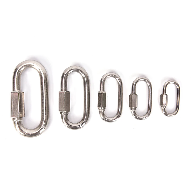 Safety Snap Hook Stainless Steel Screw Lock Climbing Gear Carabiner Quick Links Hook
Safety Snap Hook Stainless Steel Screw Lock Climbing Gear Carabiner Quick Links Hook
