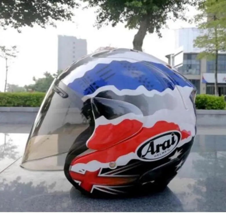 2019 ARAI двойной Применение мотоциклетный шлем в виде черепа Новинка Ретро полушлем