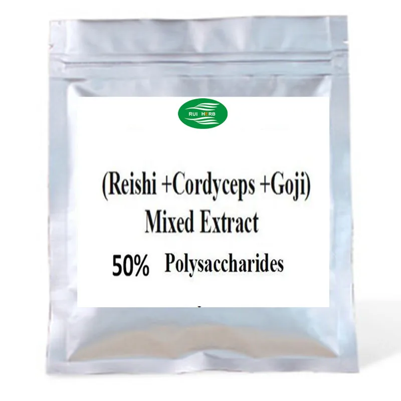 300gram (Cordyceps + Reishi + Goji ) Mixed Extract 50% Polysaccharides Powder free shipping
300gram (Cordyceps + Reishi + Goji ) Mixed Extract 50% Polysaccharides Powder free shipping