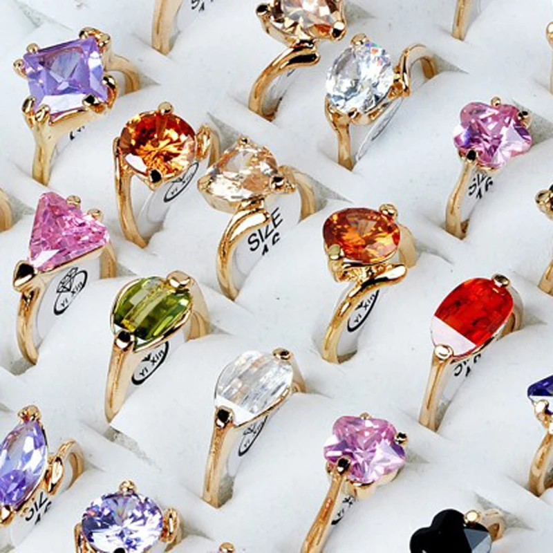 Bulk Wholesale Jewelry 10pcs Mixed Gold Color CZ Crystal Rhinestone Band Rings for Fashion Women
Bulk Wholesale Jewelry 10pcs Mixed Gold Color CZ Crystal Rhinestone Band Rings for Fashion Women