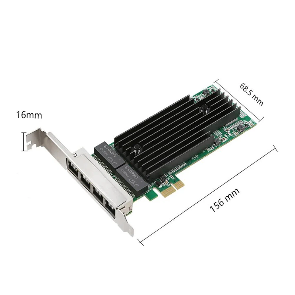 PCI-E x14 Gigabit Ethernet Server Adapter 100/1000Mbps LAN Network Card Server 4 Ports RJ45 Controller Interface Expansion cards
PCI-E x14 Gigabit Ethernet Server Adapter 100/1000Mbps LAN Network Card Server 4 Ports RJ45 Controller Interface Expansion cards
