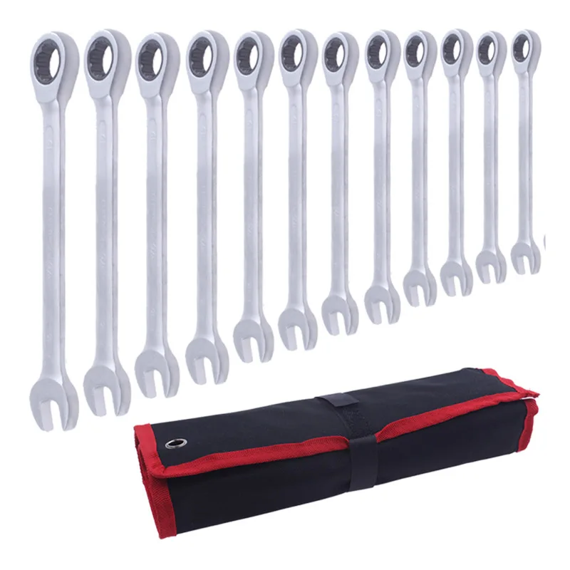 12pcs key Combination Ratchet Wrench Set Open-Ring Hand Tool Auto kit Universal Wrench chave catraca herramientas de mano D6105R
12pcs key Combination Ratchet Wrench Set Open-Ring Hand Tool Auto kit Universal Wrench chave catraca herramientas de mano D6105R