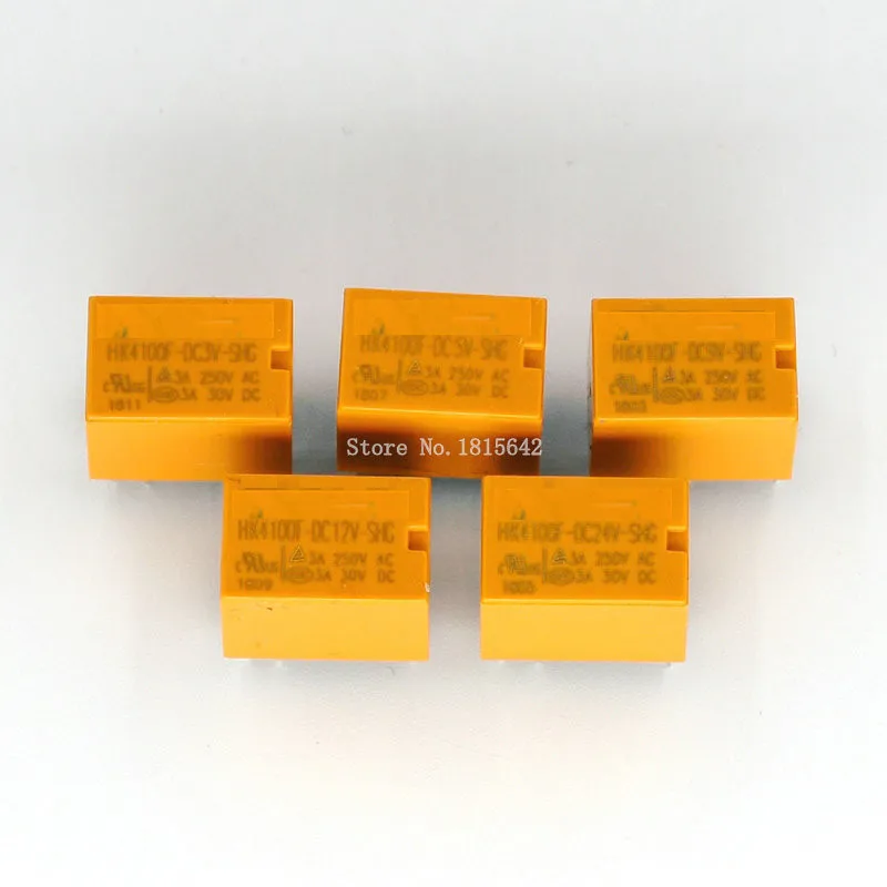 Фото Реле hk4100F DC3V DC5V DC9V DC24V 6Pins 3A 250V AC/ 30V DC 5 шт./лот|Интегральные схемы| |