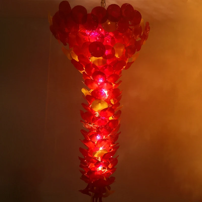 Creative Flower Design Crystal Chandelier Hand Blown Glass Art Chandelier Light for Lobby Entrance Decoration
Creative Flower Design Crystal Chandelier Hand Blown Glass Art Chandelier Light for Lobby Entrance Decoration