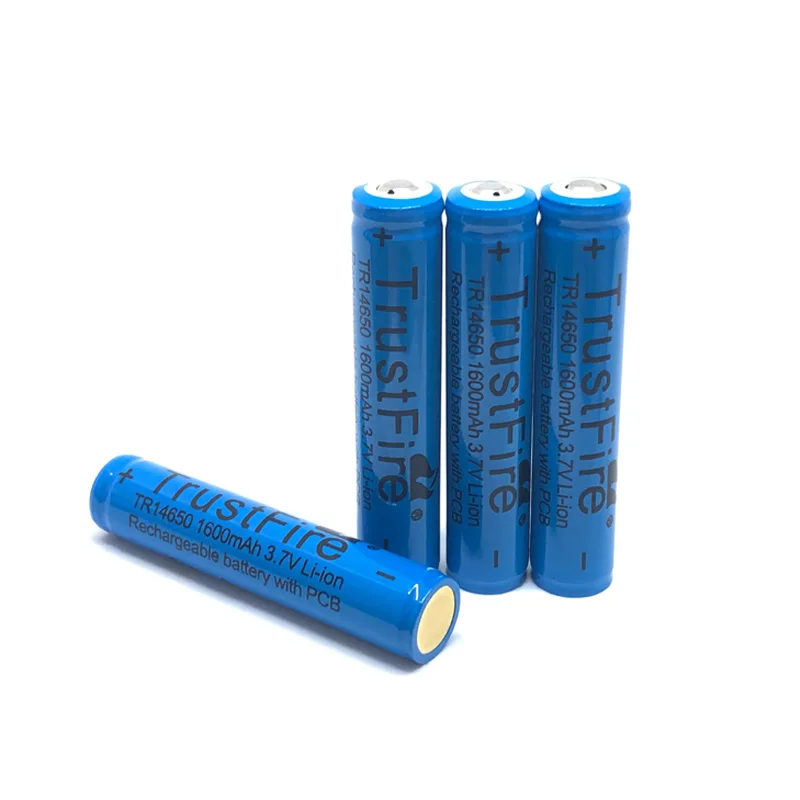 TrustFire TR14650 14650 3.7V 1600mAh Rechargeable Battery Lithium Batteries with Protected PCB Power Source for LED Flashlights
TrustFire TR14650 14650 3.7V 1600mAh Rechargeable Battery Lithium Batteries with Protected PCB Power Source for LED Flashlights