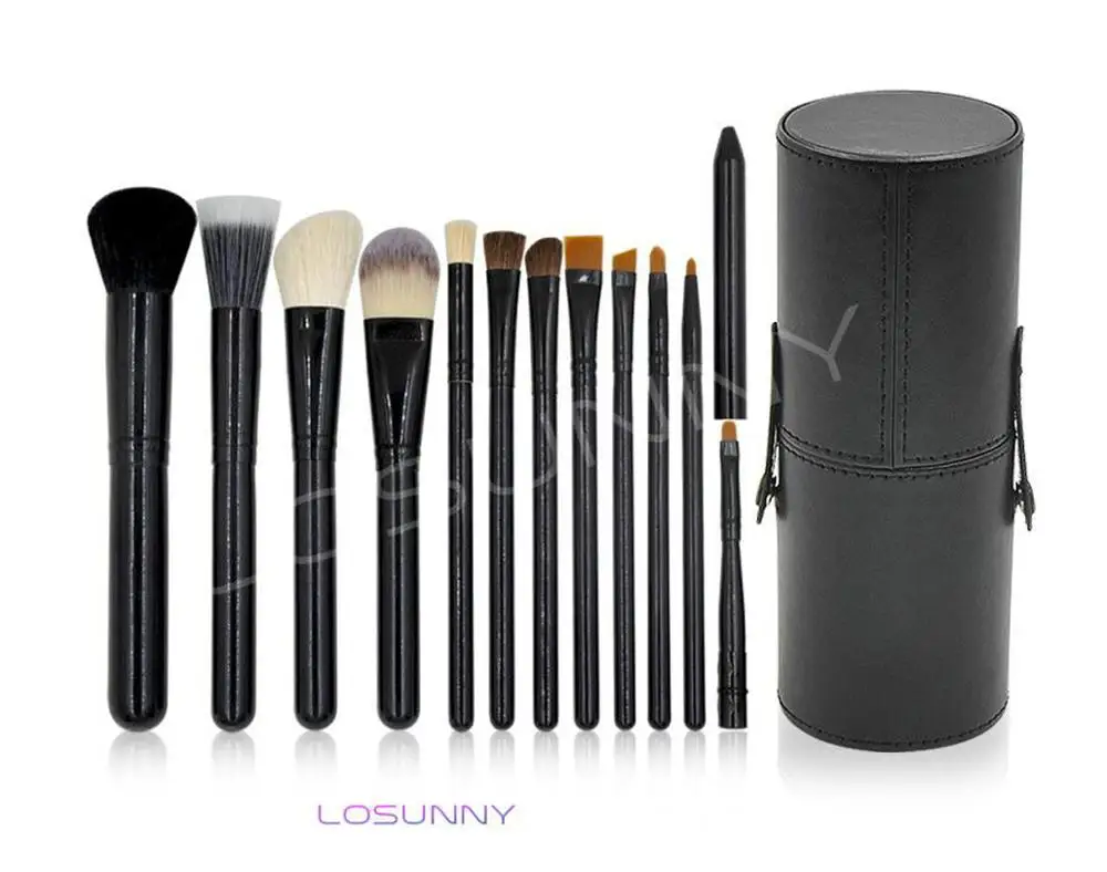 LOSUNNY 12 Pcs Black Wooden Handle Cylinder Makeup Brush Set Foundation Brush Loose Powder Brush Beauty Makeup Tools
LOSUNNY 12 Pcs Black Wooden Handle Cylinder Makeup Brush Set Foundation Brush Loose Powder Brush Beauty Makeup Tools