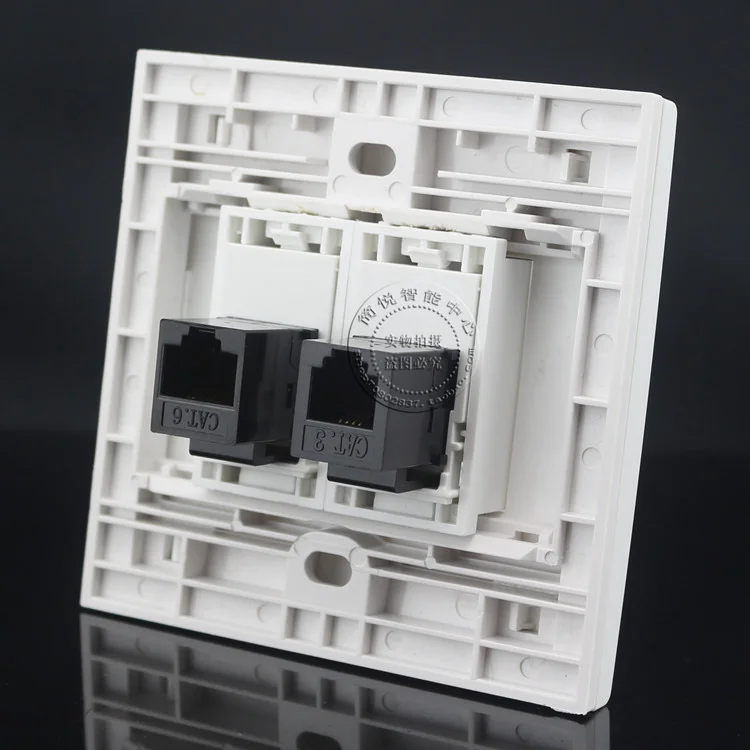 Wall Plate 2 Ports RJ11 Cat3 Telphone Socket + Cat6 Network LAN Outlet Panel Faceplate
Wall Plate 2 Ports RJ11 Cat3 Telphone Socket + Cat6 Network LAN Outlet Panel Faceplate