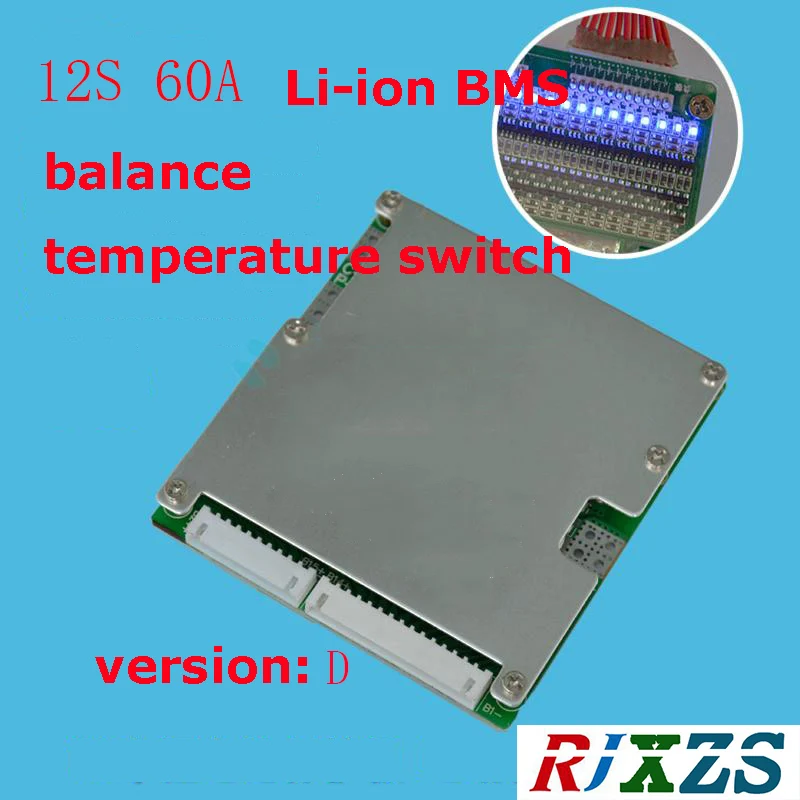 12S 60A версия D lipo литий-полимерная BMS/PCM/PCB плата защиты батареи для 12 упаковок 18650