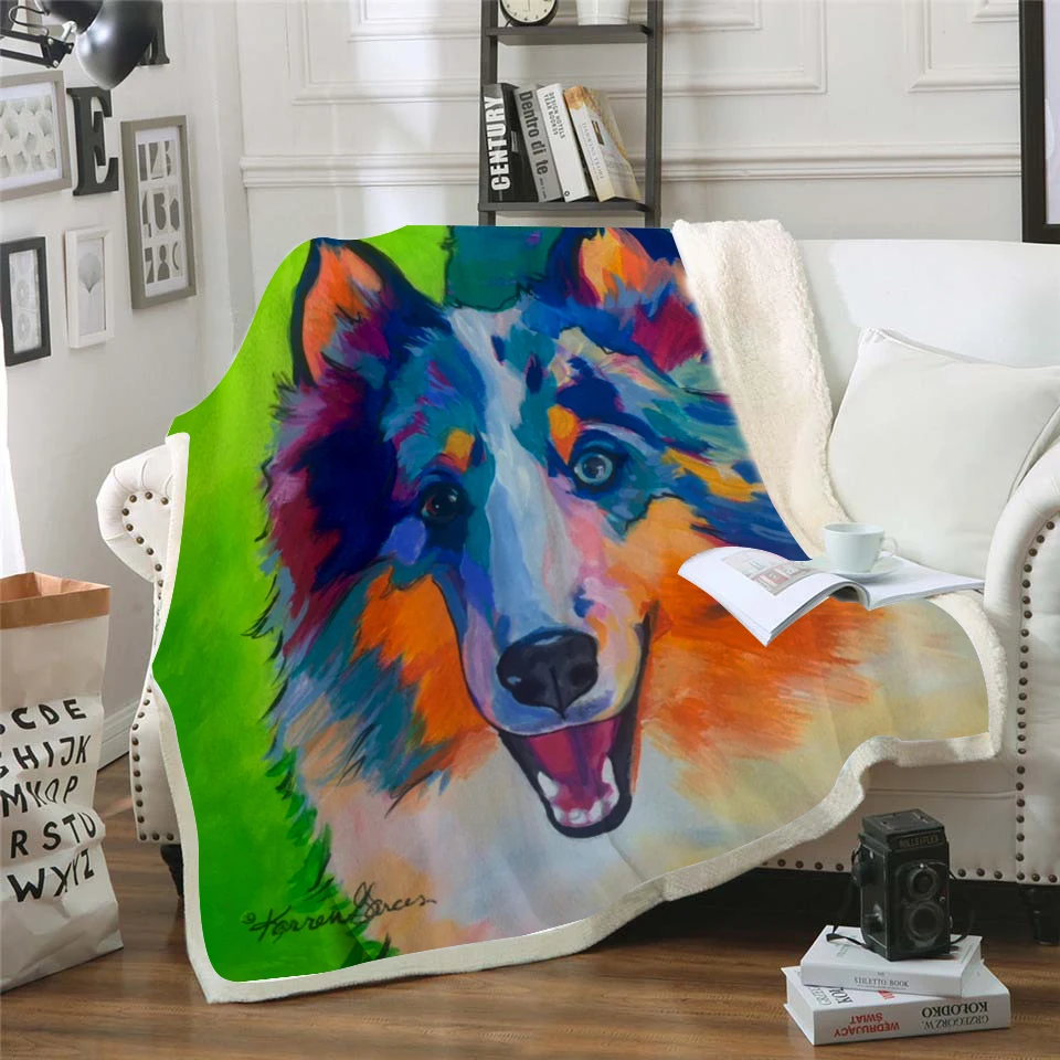 Dropship DIY Colorful Dog Print Throw Blanket on The Bed Boho Sherpa Fleece Blanket Luxurious Velvet Plush Sofa Plaid Manta
Dropship DIY Colorful Dog Print Throw Blanket on The Bed Boho Sherpa Fleece Blanket Luxurious Velvet Plush Sofa Plaid Manta