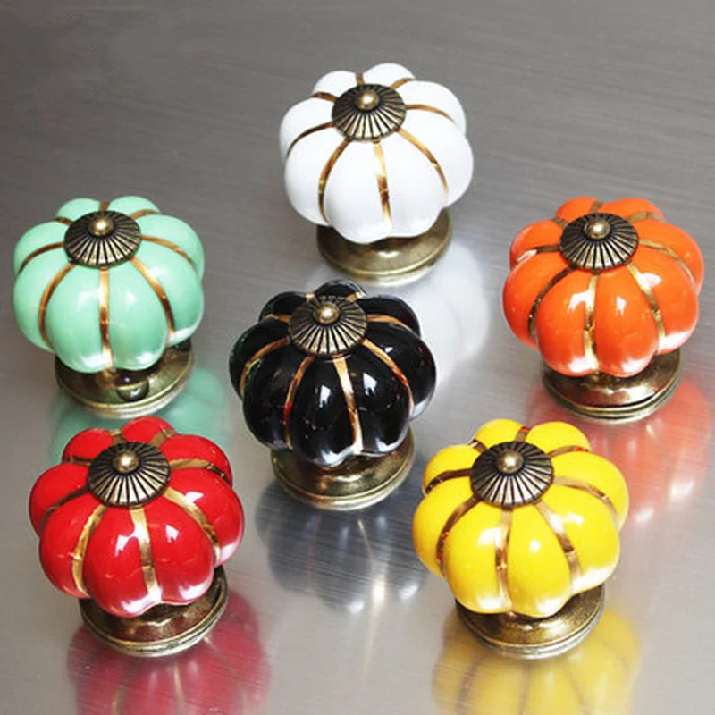 High Quality Colorful Vintage Pumpkin Ceramic Door Knobs Cabinet Drawer Cupboard Kitchen Pull Furniture Handle.
High Quality Colorful Vintage Pumpkin Ceramic Door Knobs Cabinet Drawer Cupboard Kitchen Pull Furniture Handle.