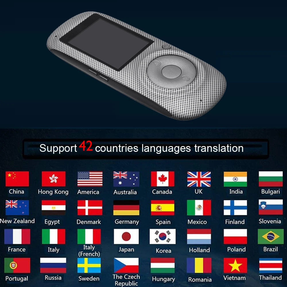 Aibecy Language Voice Translator устройство перевода 42 языков 2 4 дюйма сенсорный экран