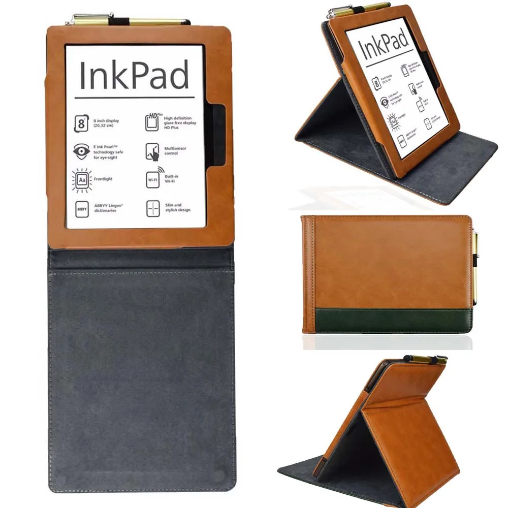 Чехол-подставка для электронной книги Pocketbook 840 InkPad 2, 8 дюймов, из искусственной кожи, 840-2
Чехол-подставка для электронной книги Pocketbook 840 InkPad 2, 8 дюймов, из искусственной кожи, 840-2