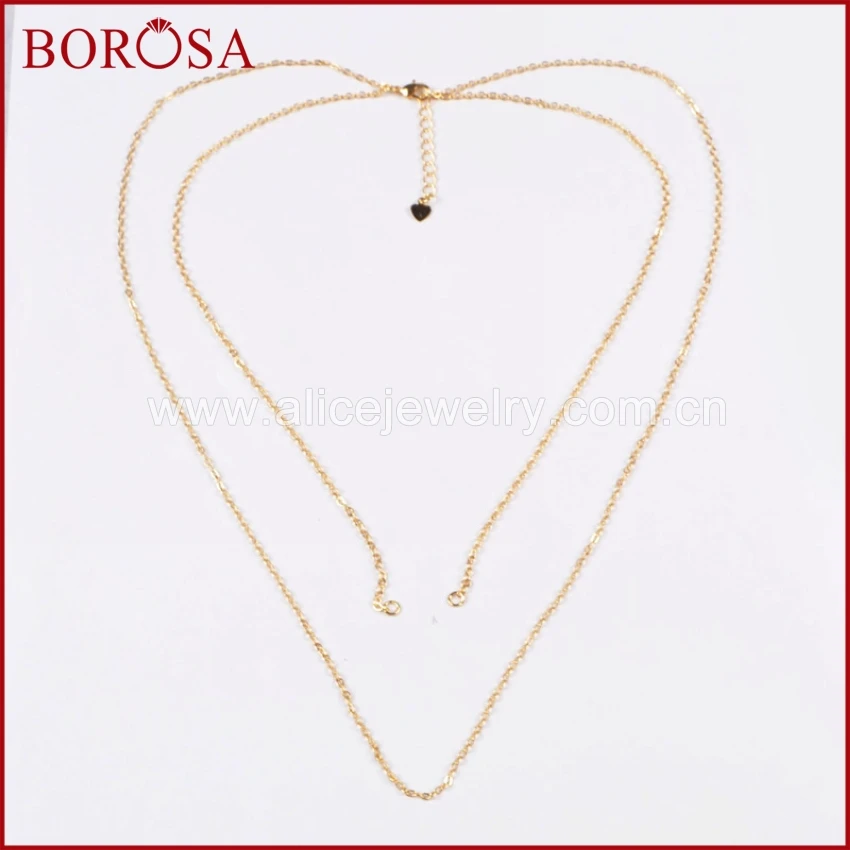 BOROSA 16 ''медное колье золотого цвета-подвеска & 23" золотой цвет медные Готовые цепи золотой плоский цепной трос PJ015
BOROSA 16 ''медное колье золотого цвета-подвеска & 23" золотой цвет медные Готовые цепи золотой плоский цепной трос PJ015