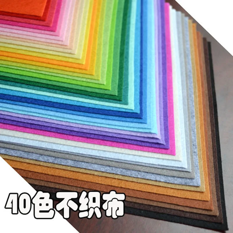 40 шт./лот 15x10 см мягкие листы из фетра полиэфирная Нетканая Толстая нашивка 1 мм