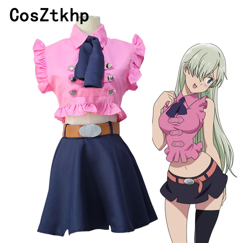 Anime The Seven Deadly Sins Elizabeth Liones Uniform Cosplay Costume Full Set Dress ( Top + Skirt + Bow tie + Belt )
Anime The Seven Deadly Sins Elizabeth Liones Uniform Cosplay Costume Full Set Dress ( Top + Skirt + Bow tie + Belt )