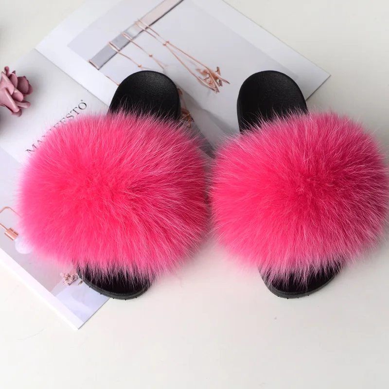 Women Flat Solid Fox Fur Slides Non-slip Home Indoor Fluffy Fox Fur Slippers Lovely Cute Fur Slippers Drop Shipping Women Shoes
Women Flat Solid Fox Fur Slides Non-slip Home Indoor Fluffy Fox Fur Slippers Lovely Cute Fur Slippers Drop Shipping Women Shoes
