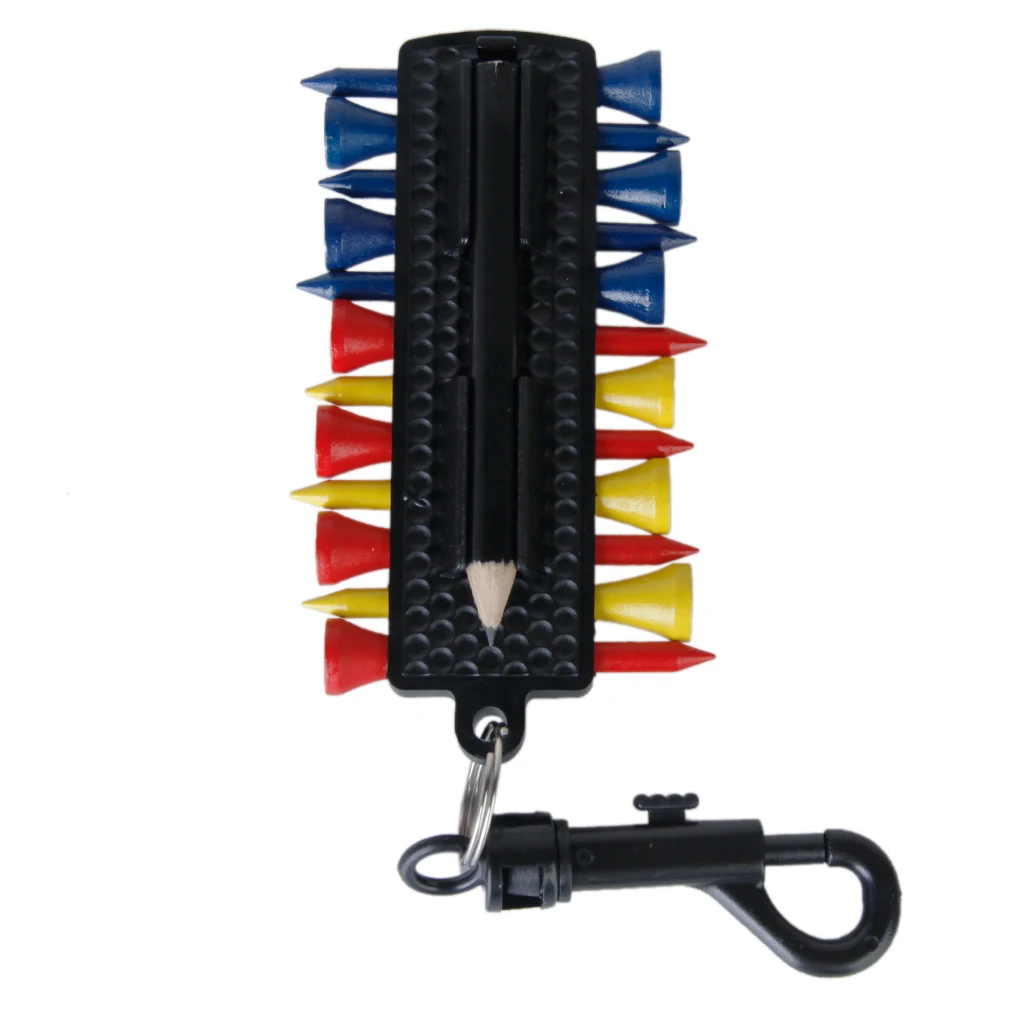 Newest Outdoor Plastic Golf Tee Caddy Keeper Key Chain 12 Tees 2 Ball Markers Divot Tool Pencil Set Golf Player Tees Accessory
Newest Outdoor Plastic Golf Tee Caddy Keeper Key Chain 12 Tees 2 Ball Markers Divot Tool Pencil Set Golf Player Tees Accessory