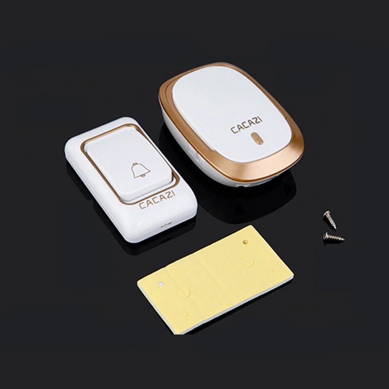 CACAZI Wireless Doorbell DC Battery Operated Waterproof 200M Remote Smart Home Door Ring Bell chimes 1 2 Button 1 2 3 Receiver
CACAZI Wireless Doorbell DC Battery Operated Waterproof 200M Remote Smart Home Door Ring Bell chimes 1 2 Button 1 2 3 Receiver