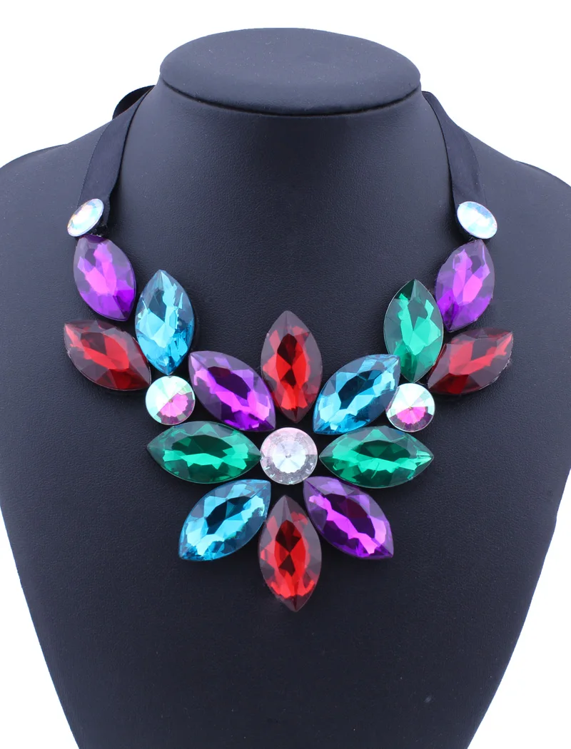 Brand New Rhinestone Gem Crystal Big Flowers Choker Necklaces Statement Maxi Necklaces Black Ribbon Adjustable Collar Necklaces
Brand New Rhinestone Gem Crystal Big Flowers Choker Necklaces Statement Maxi Necklaces Black Ribbon Adjustable Collar Necklaces