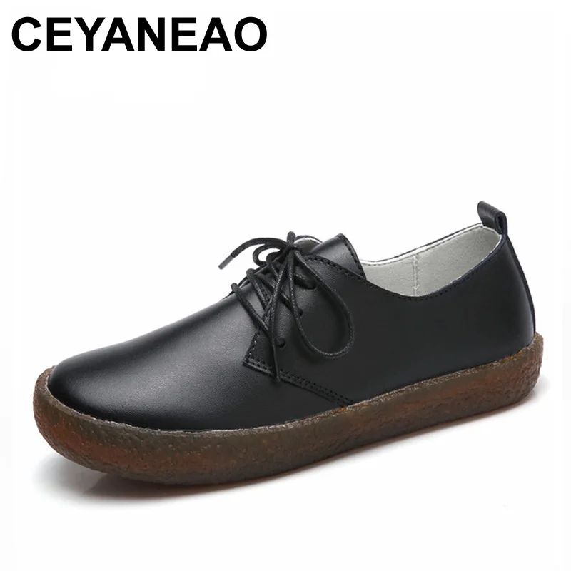 CEYANEAO 2018Women's Shoes Genuine Leather Flats Loafers Woman Shoes Lace Up Women's Flat Sneaker Shoes Moccasins
CEYANEAO 2018Women's Shoes Genuine Leather Flats Loafers Woman Shoes Lace Up Women's Flat Sneaker Shoes Moccasins