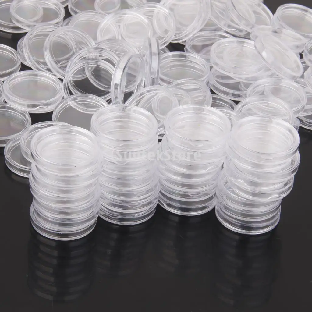100pcs Clear Coin Capsules Containers Boxes Holders 21mm 24mm 26mm 30mm 32mm 40.6mm
100pcs Clear Coin Capsules Containers Boxes Holders 21mm 24mm 26mm 30mm 32mm 40.6mm