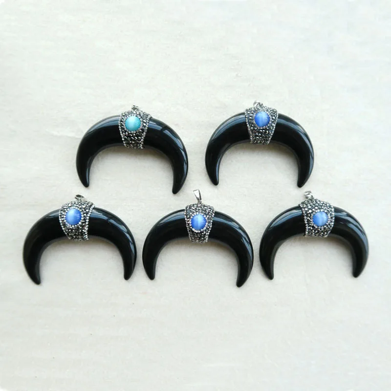 5Pcs OX Horn shape black big Pendant,Pave Rhinestone Crystal opal Caps Charms,DIY Jewelry necklace making supplies P131
5Pcs OX Horn shape black big Pendant,Pave Rhinestone Crystal opal Caps Charms,DIY Jewelry necklace making supplies P131