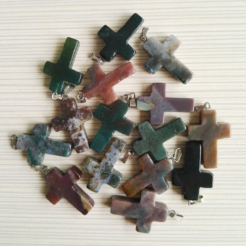Wholesale 50PCS Natural India onyx stone Pendants charm cross pendant for jewelry necklace making Free shipping
Wholesale 50PCS Natural India onyx stone Pendants charm cross pendant for jewelry necklace making Free shipping