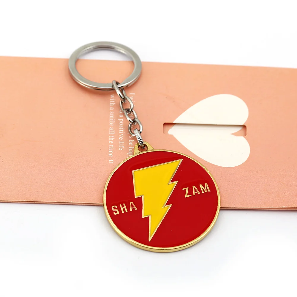 Movie Shazam Keychain sha zam Metal Lightning Pendant Key Chain Men Key Ring fashion Jewelry
Movie Shazam Keychain sha zam Metal Lightning Pendant Key Chain Men Key Ring fashion Jewelry