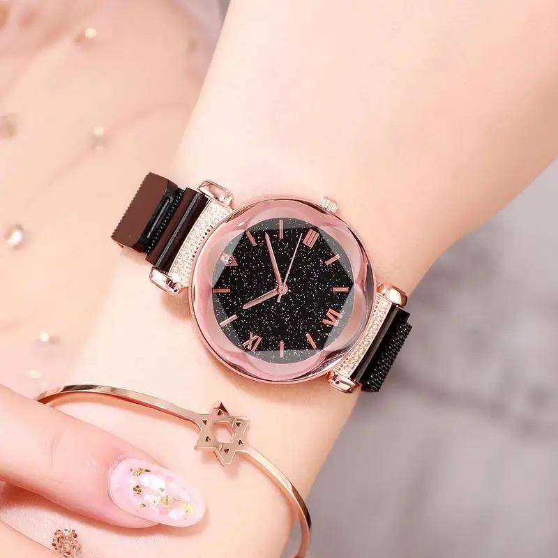 Fashion Elegant Magnet Buckle Luxury Women Watches Casual Purple Ladies Wristwatch 2019 New Starry Sky Roman Numeral Gift Clock
Fashion Elegant Magnet Buckle Luxury Women Watches Casual Purple Ladies Wristwatch 2019 New Starry Sky Roman Numeral Gift Clock