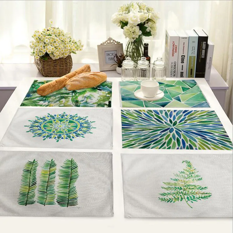 Plants green leaves placemat Fabric coaster Table decoration mat Kitchen Posavasos Manteles individuales Onderzetters H083
Plants green leaves placemat Fabric coaster Table decoration mat Kitchen Posavasos Manteles individuales Onderzetters H083