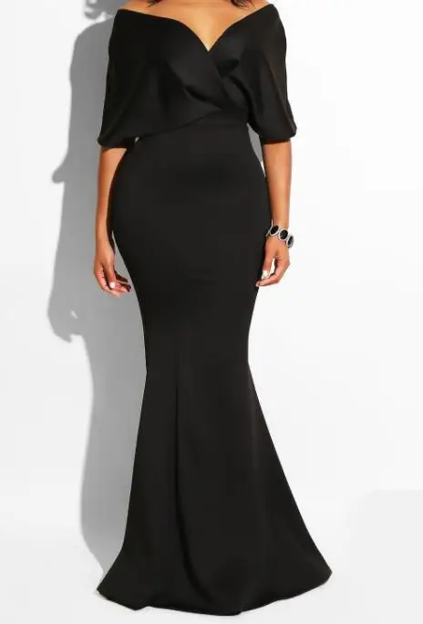 Women Fishtail Formal Dress Women Elegant Cross Even Sleeve Off Shoulder Women Dresses Ruffles Wrap Long Club Party Dress
Women Fishtail Formal Dress Women Elegant Cross Even Sleeve Off Shoulder Women Dresses Ruffles Wrap Long Club Party Dress