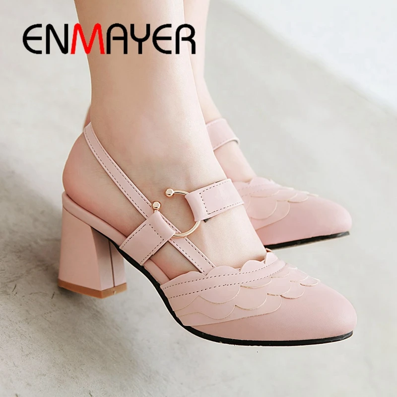 ENMAYER Women Spring/autumn Fashion High Heel Solid Pumps Basic Square Heel Round Toe Casual Sexy Heels Size 34-43 LY1663
ENMAYER Women Spring/autumn Fashion High Heel Solid Pumps Basic Square Heel Round Toe Casual Sexy Heels Size 34-43 LY1663