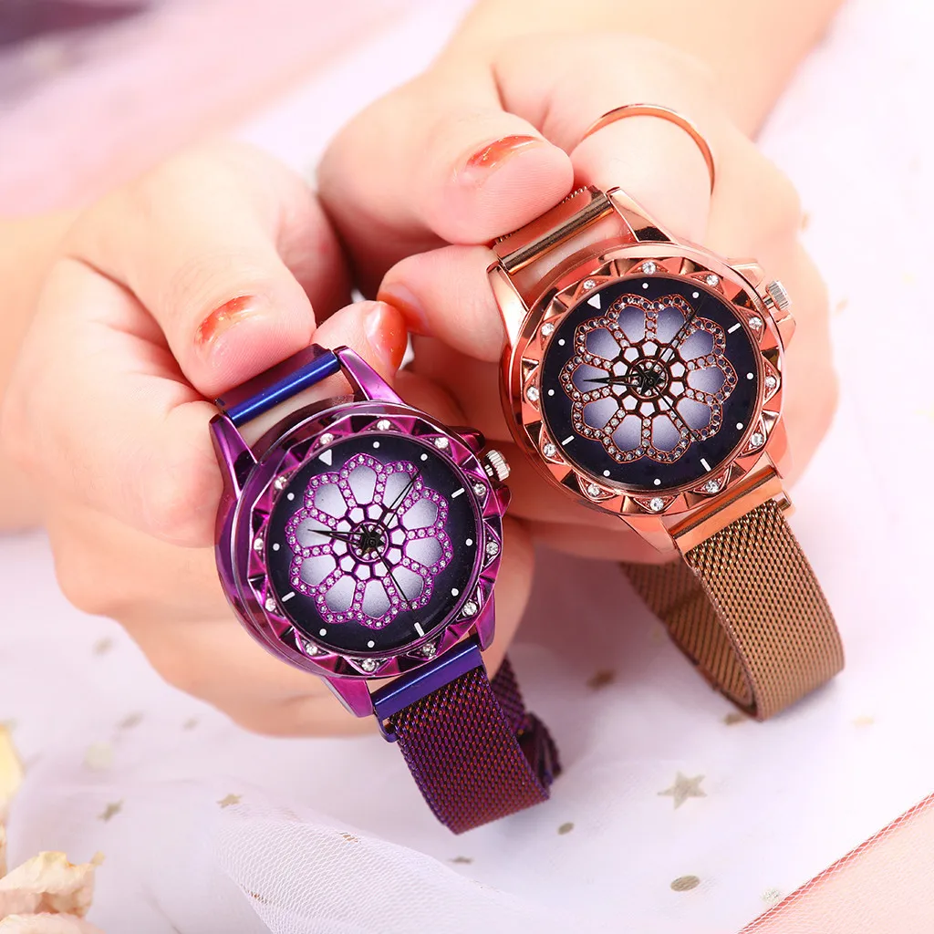 Luxury Gold Women Mesh Magnet Buckle Watches Hot Fashion Flowers Elegant Ladies Watch Woman Magnetic Watch Clock reloj mujer *A
Luxury Gold Women Mesh Magnet Buckle Watches Hot Fashion Flowers Elegant Ladies Watch Woman Magnetic Watch Clock reloj mujer *A
