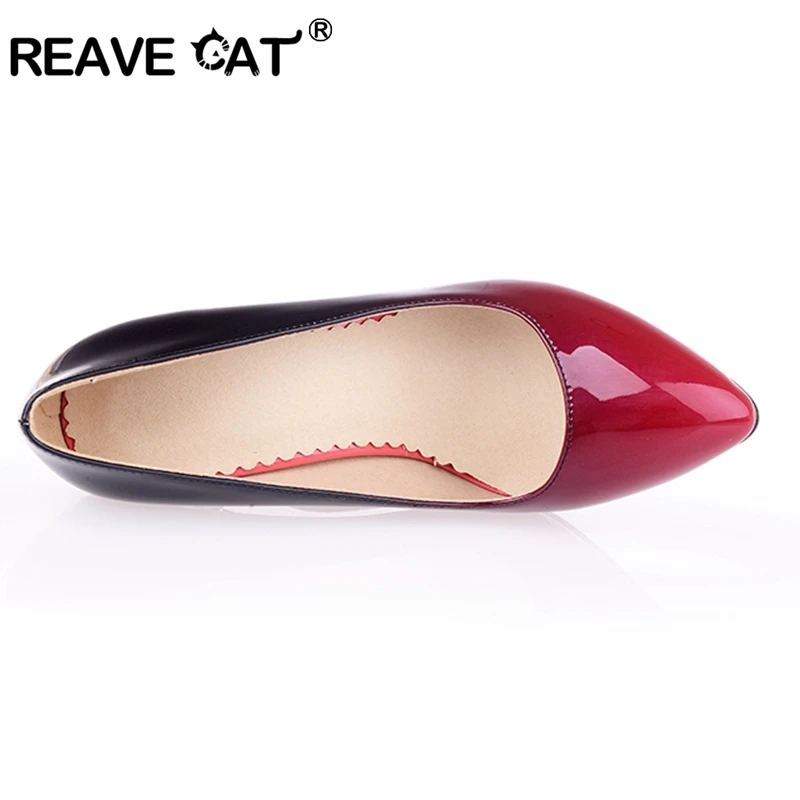 REAVE CAT Spring summer Ladies shoes High heels Pumps Pointed toe Patent leather Glitter Thin heels Fashion Sexy Patchwork Cool
REAVE CAT Spring summer Ladies shoes High heels Pumps Pointed toe Patent leather Glitter Thin heels Fashion Sexy Patchwork Cool