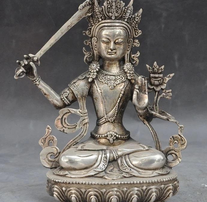 8" tibet buddhism fane Joss Silver tara goddess Manjushri buddha kwanyin statue 20cm Hieght
8" tibet buddhism fane Joss Silver tara goddess Manjushri buddha kwanyin statue 20cm Hieght