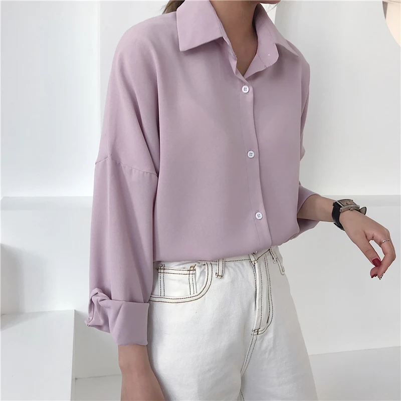 Long Sleeve Chiffon Shirt Women Slim Fit Blouse Women Solid Loose Blusa Feminina Spring Autumn 2019 Womens Tops And Blouses
Long Sleeve Chiffon Shirt Women Slim Fit Blouse Women Solid Loose Blusa Feminina Spring Autumn 2019 Womens Tops And Blouses