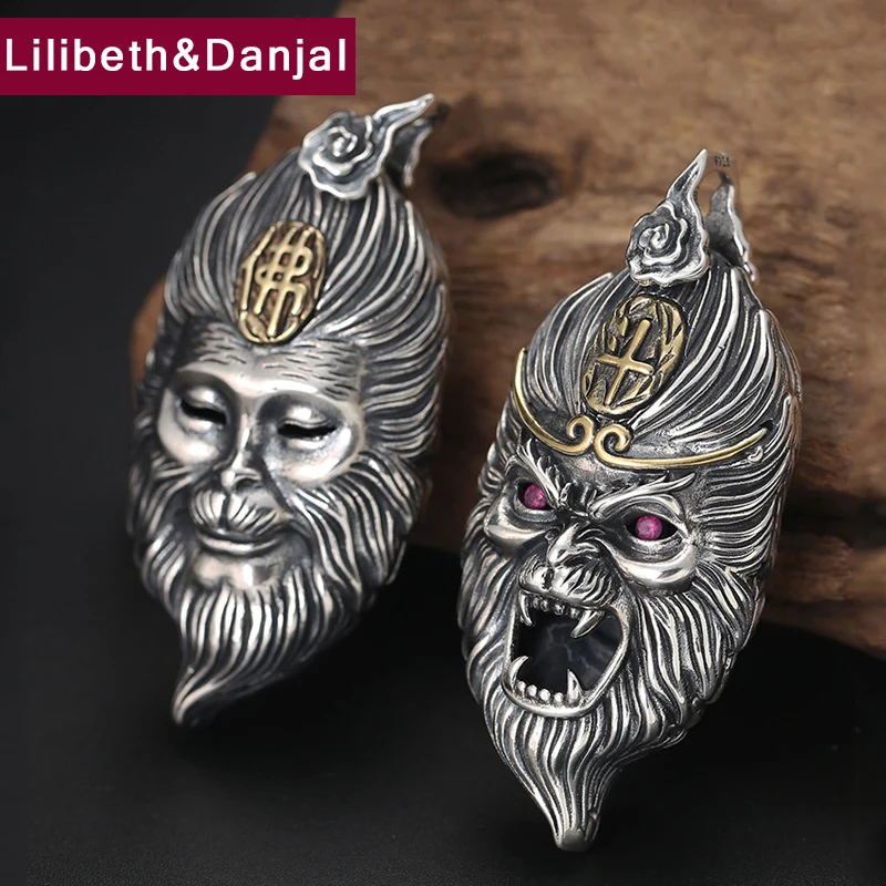 Monkey King Pendant 100% 925 Sterling Silver Jewelry Men Women Vintage colgante piedra Necklace Pendant making P132
Monkey King Pendant 100% 925 Sterling Silver Jewelry Men Women Vintage colgante piedra Necklace Pendant making P132