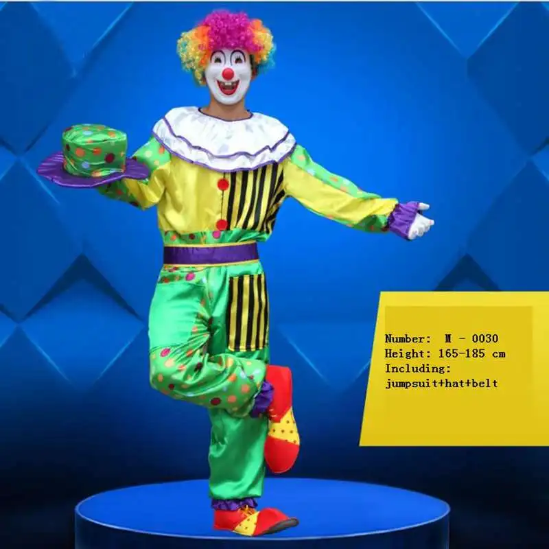 Festivals Fancy Dress Party Costume Props Male Clown Dressed Suit Adult Clown Costume Clothes
Festivals Fancy Dress Party Costume Props Male Clown Dressed Suit Adult Clown Costume Clothes
