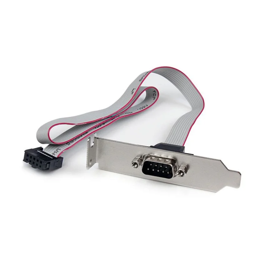 StarTech.com 1 Port 16in DB9 Serial Bracket to 10 Pin Header - Low Profile IDC DB-9 Male/Female Grey | Электроника