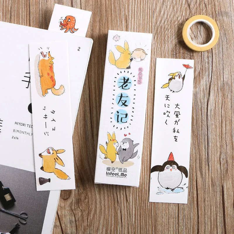 30 Pcs/Set Cartoon Old Friends Friendship Series Paper Bookmark Book Holder Message Card Kawaii Gift Stationery
30 Pcs/Set Cartoon Old Friends Friendship Series Paper Bookmark Book Holder Message Card Kawaii Gift Stationery