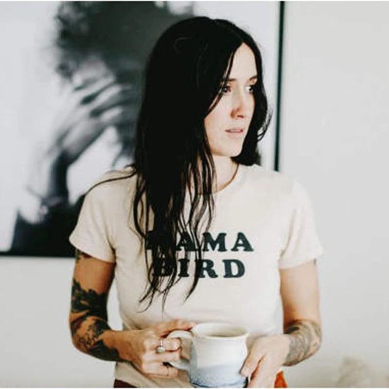 Momoluna MAMA BIRD Women Men Summer Tops Letters Print Harajuku T Shirt Funny Top Tee Shirt Black White - Gray Female Tshirt
Momoluna MAMA BIRD Women Men Summer Tops Letters Print Harajuku T Shirt Funny Top Tee Shirt Black White - Gray Female Tshirt