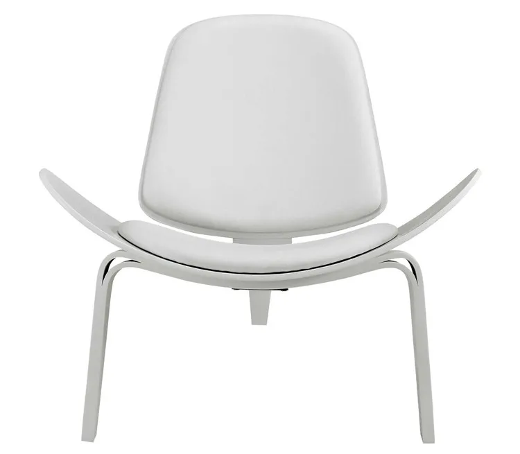 Hans Wegner Style Three-Legged Shell Chair Ash Plywood White Faux Leather Living Room Furniture Modern Lounge Shell Chair
Hans Wegner Style Three-Legged Shell Chair Ash Plywood White Faux Leather Living Room Furniture Modern Lounge Shell Chair