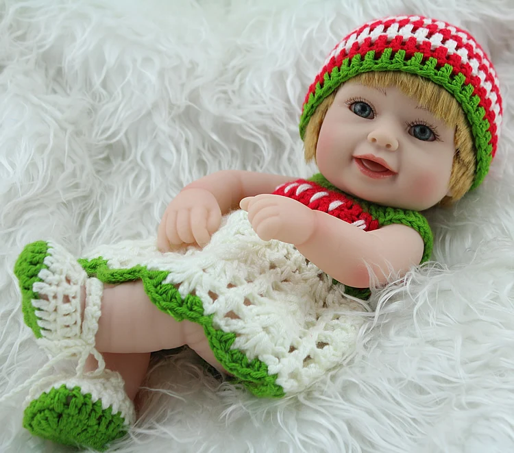 NPKDOLL Reborn Baby Doll виниловая кукла со смайликом для новорожденных девочек 10 дюймов
