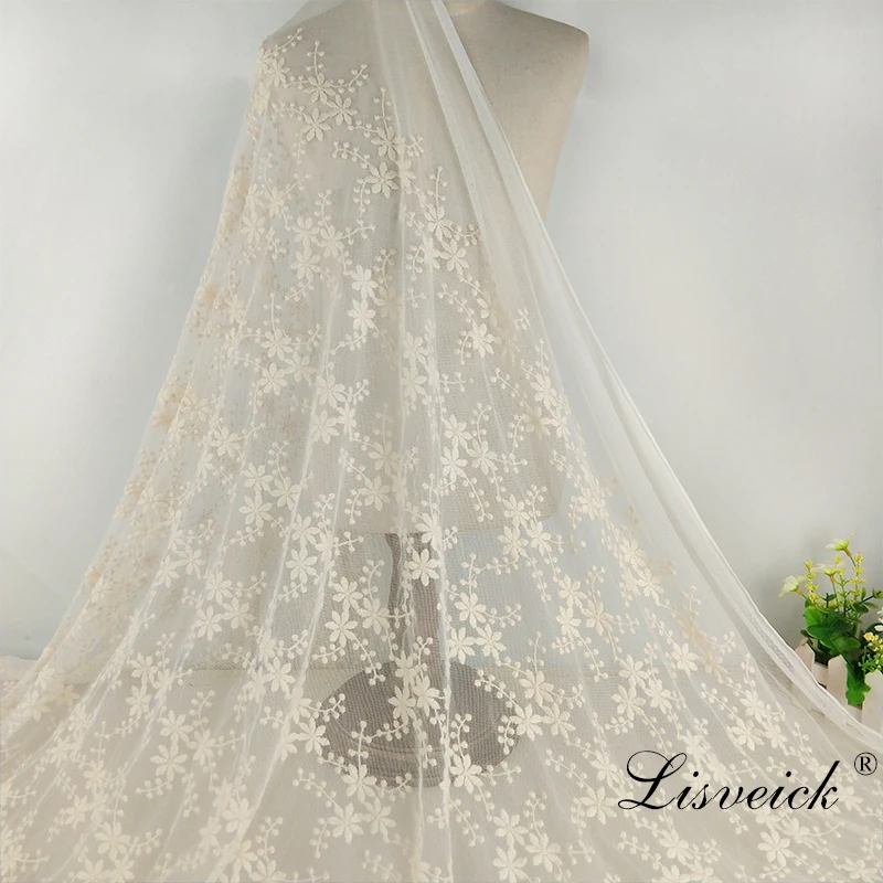 1yard Embroidery Flower Tulle lace Transparent mesh Fabric for Party Stage Wedding Dress Skirts window gauze decoration
1yard Embroidery Flower Tulle lace Transparent mesh Fabric for Party Stage Wedding Dress Skirts window gauze decoration