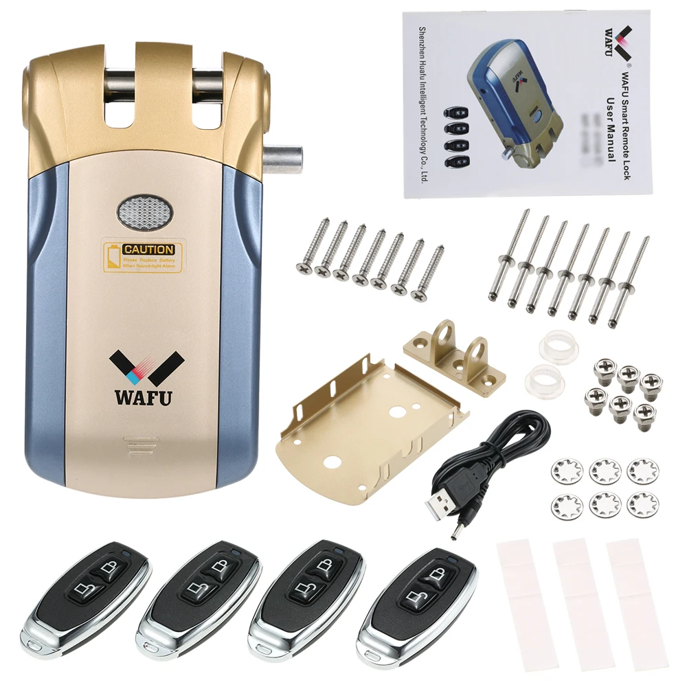 Electronic Lock Wireless Keyless Anti-theft Invisible Lock For Doors Intelligent Lock With Remote Control 4 Remote Keys
Electronic Lock Wireless Keyless Anti-theft Invisible Lock For Doors Intelligent Lock With Remote Control 4 Remote Keys