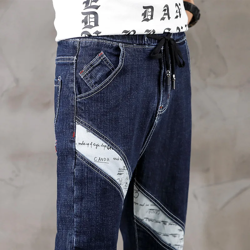 Men's Distressed Skinny Jeans 2019 Spring Summer Tidal Elastic Patchwork Printing Loose Harem Pencil Trousers Plus Size
Men's Distressed Skinny Jeans 2019 Spring Summer Tidal Elastic Patchwork Printing Loose Harem Pencil Trousers Plus Size
