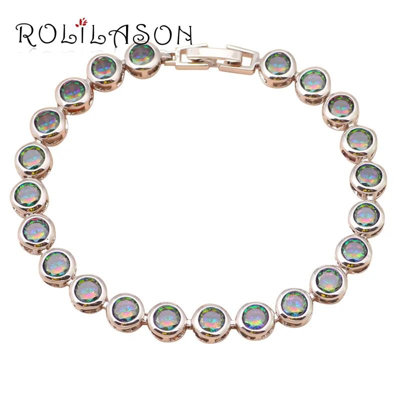 ROLILASON simple mini Round cut Multicolor Zircon silver Bracelet for women Health Nickel Lead free Fashion jewelry TB547
ROLILASON simple mini Round cut Multicolor Zircon silver Bracelet for women Health Nickel Lead free Fashion jewelry TB547